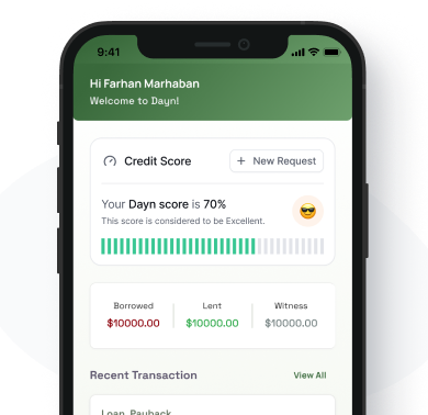 DAYN App dashboard